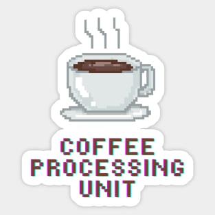 Coffee processing unit Pixel Art Sticker